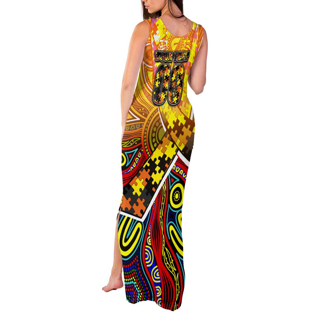 Autism Awareness Australia GWS Giants Tank Maxi Dress Aboriginal Indigenous Art