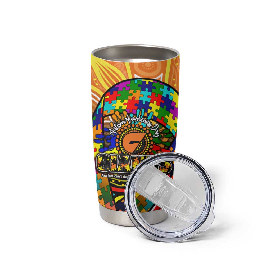 Autism Awareness Australia GWS Giants Tumbler Cup Aboriginal Indigenous Art