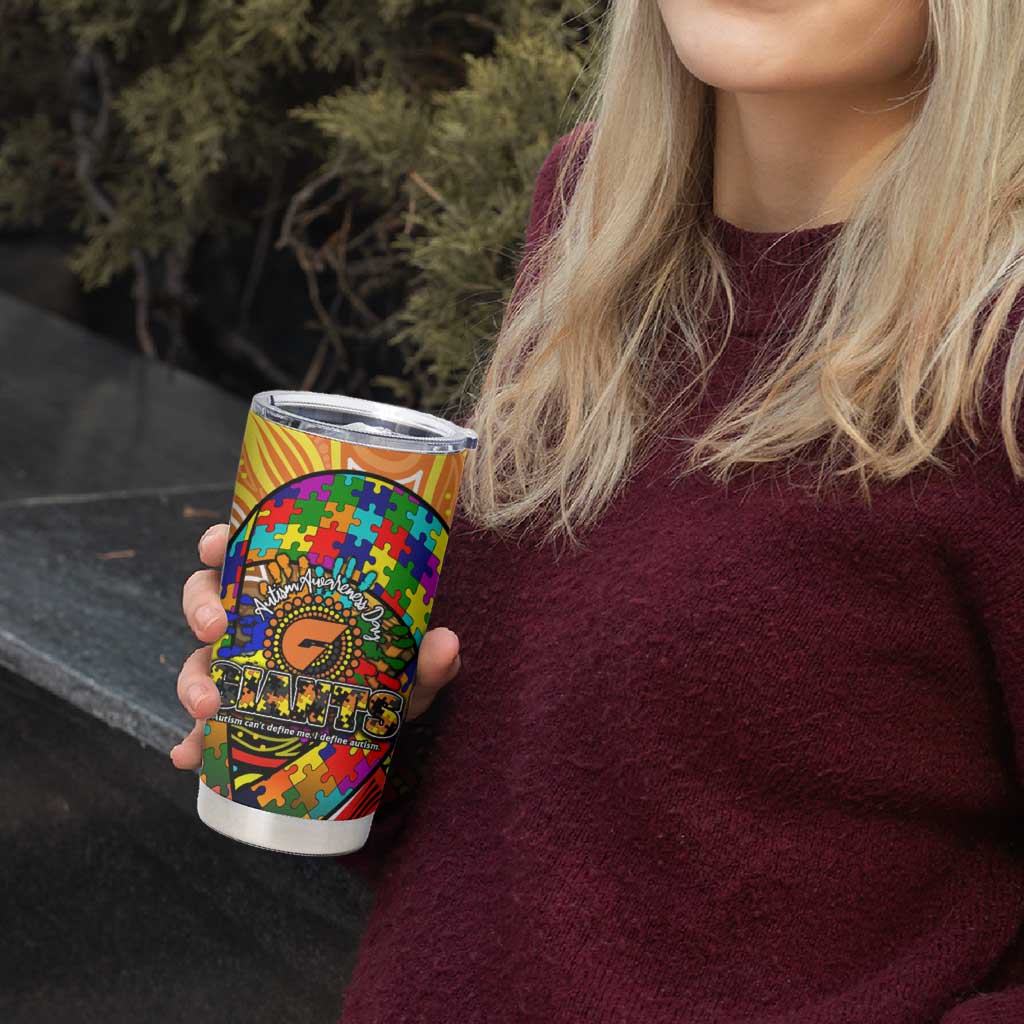 Autism Awareness Australia GWS Giants Tumbler Cup Aboriginal Indigenous Art