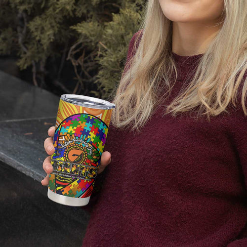 Autism Awareness Australia GWS Giants Tumbler Cup Aboriginal Indigenous Art