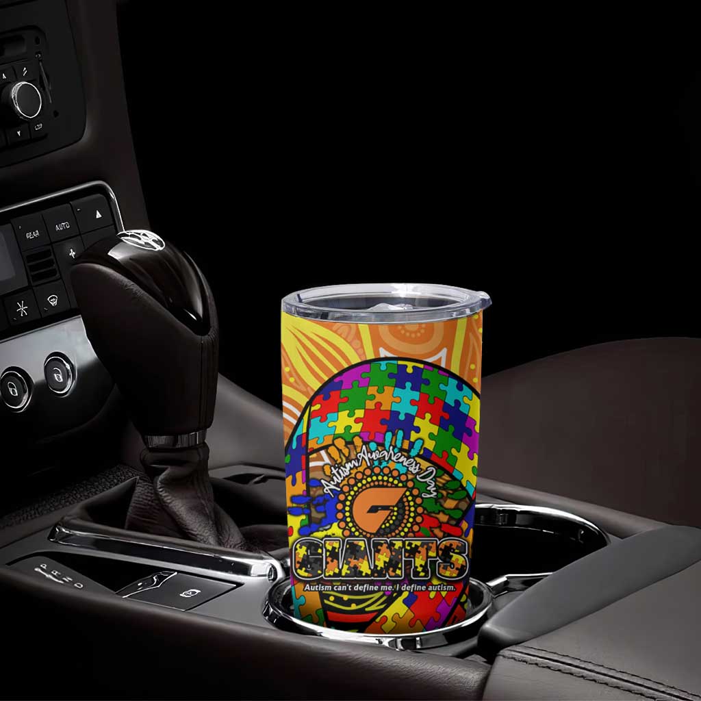 Autism Awareness Australia GWS Giants Tumbler Cup Aboriginal Indigenous Art
