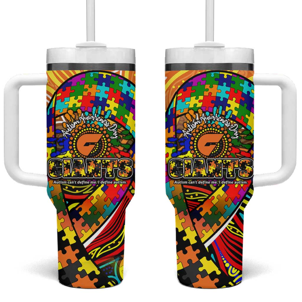 Autism Awareness Australia GWS Giants Tumbler With Handle Aboriginal Indigenous Art