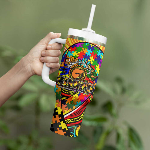 Autism Awareness Australia GWS Giants Tumbler With Handle Aboriginal Indigenous Art