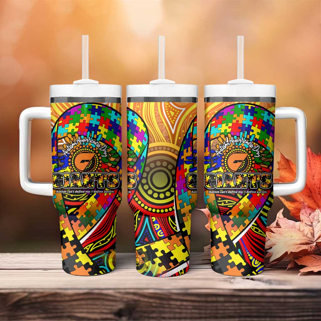 Autism Awareness Australia GWS Giants Tumbler With Handle Aboriginal Indigenous Art