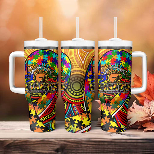 Autism Awareness Australia GWS Giants Tumbler With Handle Aboriginal Indigenous Art
