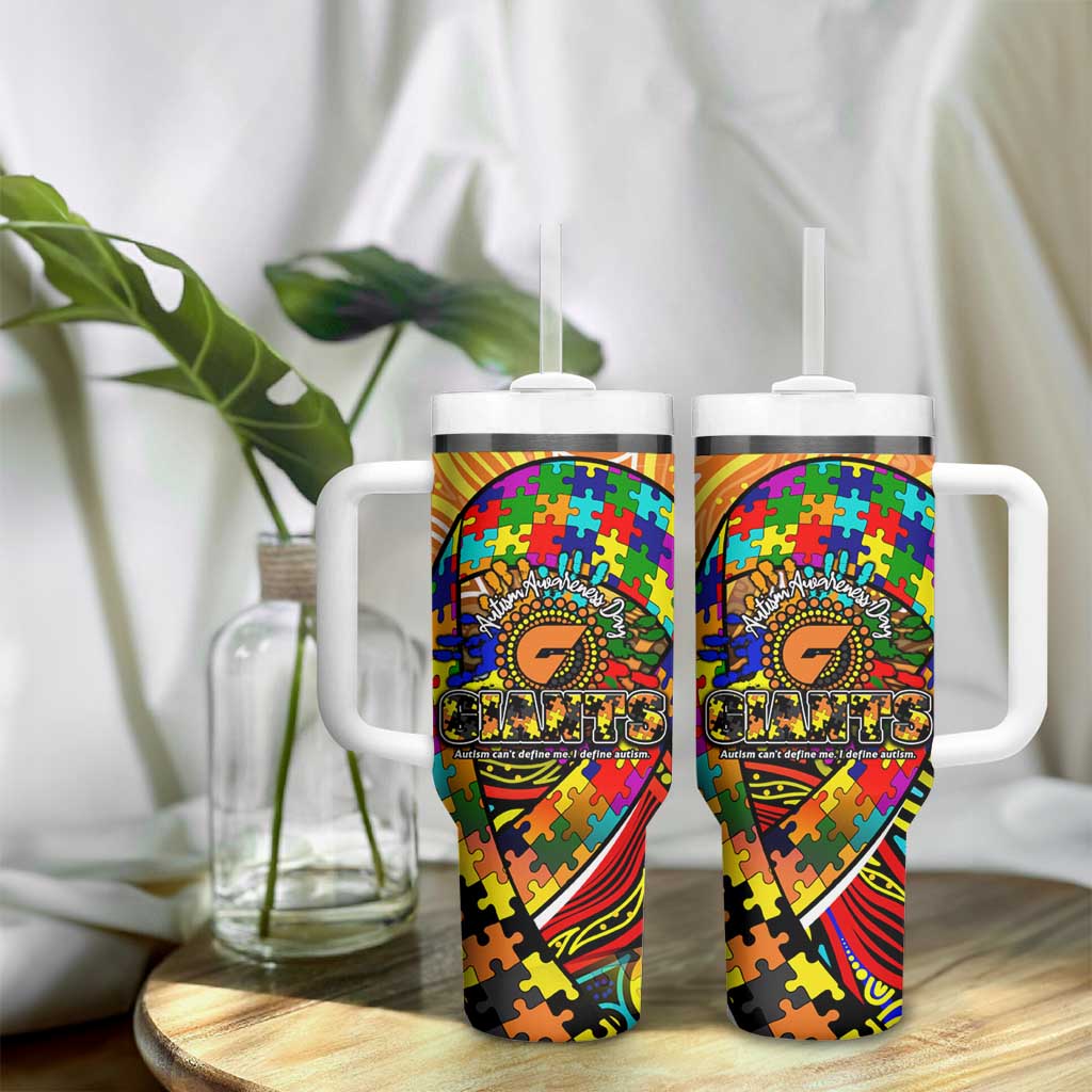 Autism Awareness Australia GWS Giants Tumbler With Handle Aboriginal Indigenous Art