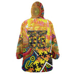 Autism Awareness Australia GWS Giants Wearable Blanket Hoodie Aboriginal Indigenous Art