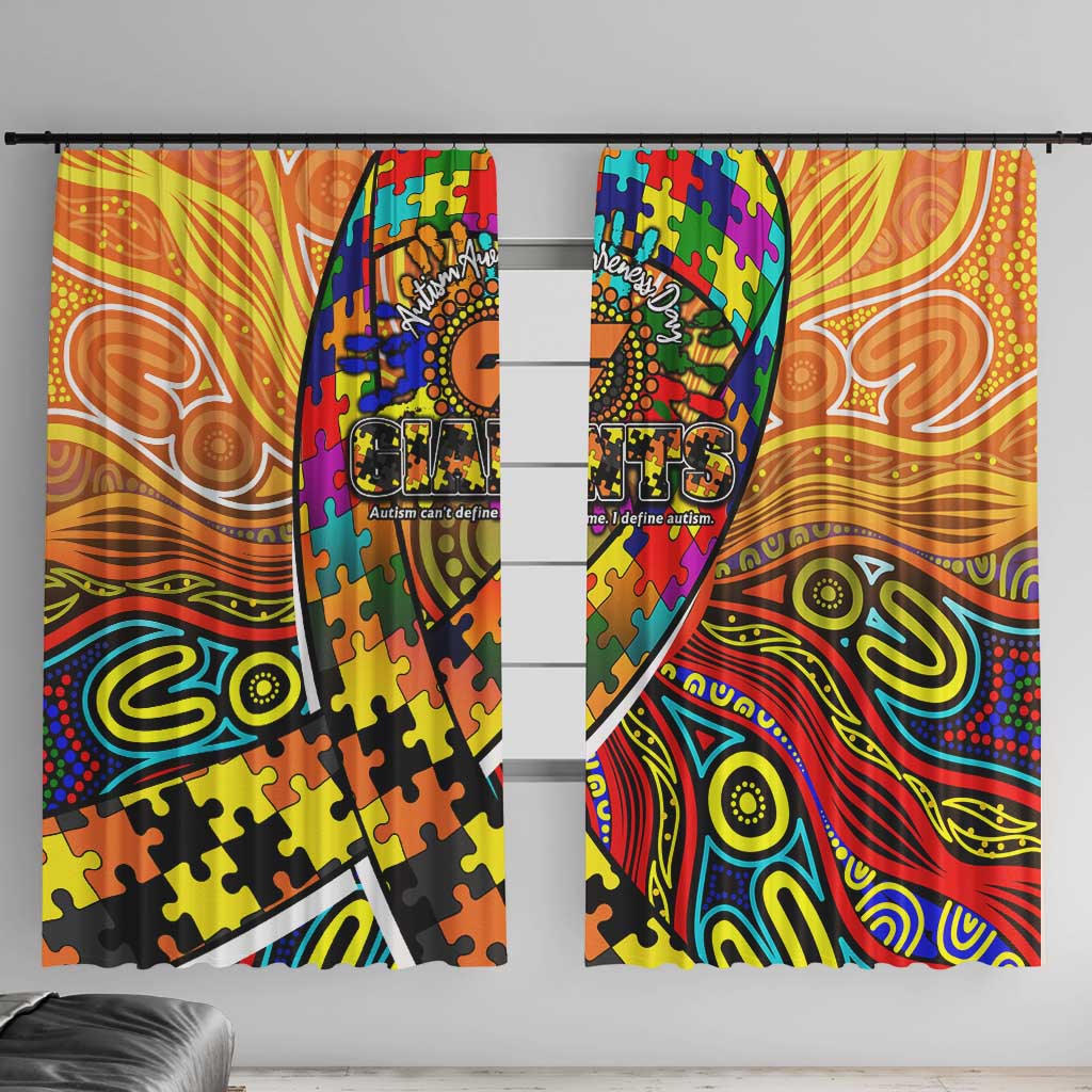 Autism Awareness Australia GWS Giants Window Curtain Aboriginal Indigenous Art