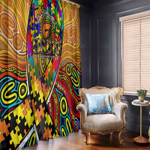 Autism Awareness Australia GWS Giants Window Curtain Aboriginal Indigenous Art