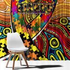 Autism Awareness Australia GWS Giants Window Curtain Aboriginal Indigenous Art