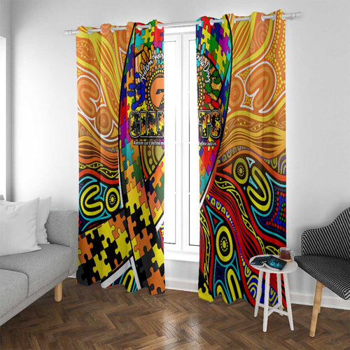 Autism Awareness Australia GWS Giants Window Curtain Aboriginal Indigenous Art