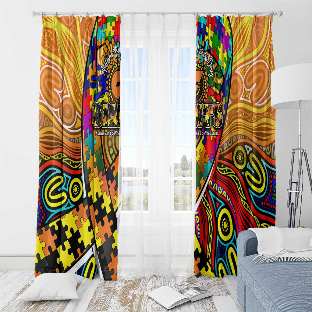Autism Awareness Australia GWS Giants Window Curtain Aboriginal Indigenous Art