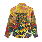 Autism Awareness Australia GWS Giants Women Casual Shirt Aboriginal Indigenous Art