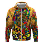 Autism Awareness Australia GWS Giants Zip Hoodie Aboriginal Indigenous Art