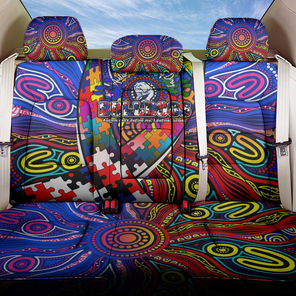 Autism Awareness Australia Western Bulldogs Back Car Seat Cover Aboriginal Indigenous Art