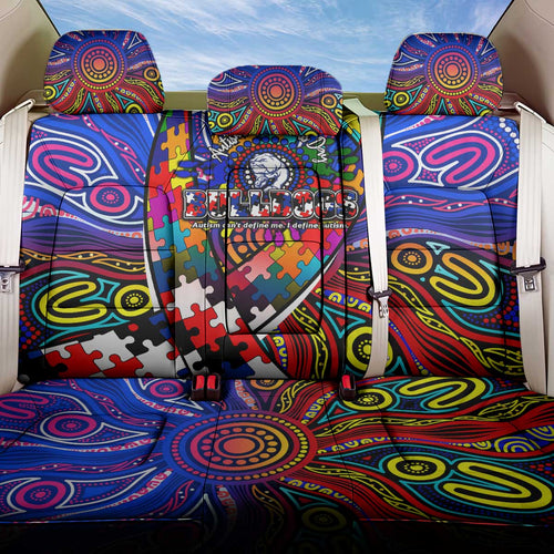 Autism Awareness Australia Western Bulldogs Back Car Seat Cover Aboriginal Indigenous Art