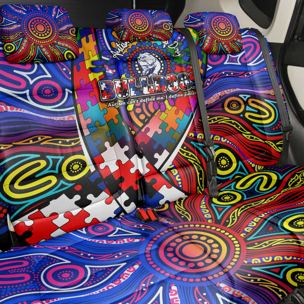 Autism Awareness Australia Western Bulldogs Back Car Seat Cover Aboriginal Indigenous Art