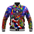 Autism Awareness Australia Western Bulldogs Baseball Jacket Aboriginal Indigenous Art
