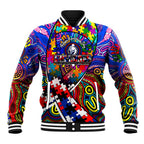 Autism Awareness Australia Western Bulldogs Baseball Jacket Aboriginal Indigenous Art