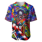 Autism Awareness Australia Western Bulldogs Baseball Jersey Aboriginal Indigenous Art