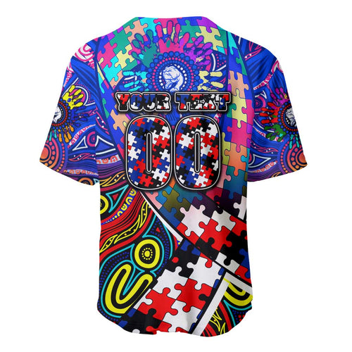 Autism Awareness Australia Western Bulldogs Baseball Jersey Aboriginal Indigenous Art