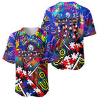 Autism Awareness Australia Western Bulldogs Baseball Jersey Aboriginal Indigenous Art