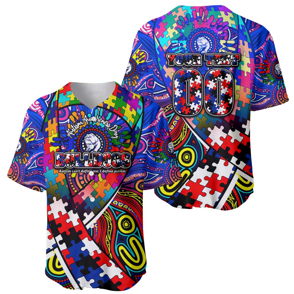 Autism Awareness Australia Western Bulldogs Baseball Jersey Aboriginal Indigenous Art