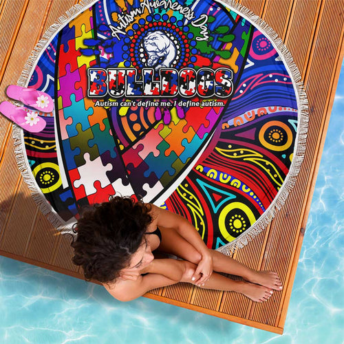 Autism Awareness Australia Western Bulldogs Beach Blanket Aboriginal Indigenous Art