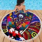 Autism Awareness Australia Western Bulldogs Beach Blanket Aboriginal Indigenous Art