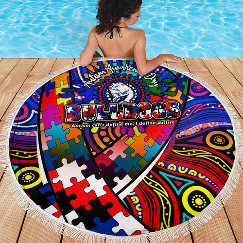 Autism Awareness Australia Western Bulldogs Beach Blanket Aboriginal Indigenous Art