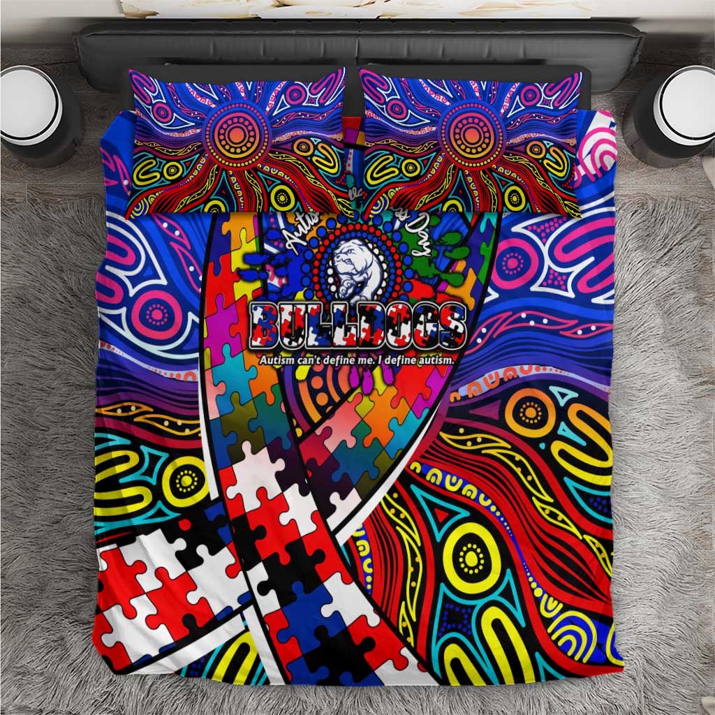 Autism Awareness Australia Western Bulldogs Bedding Set Aboriginal Indigenous Art