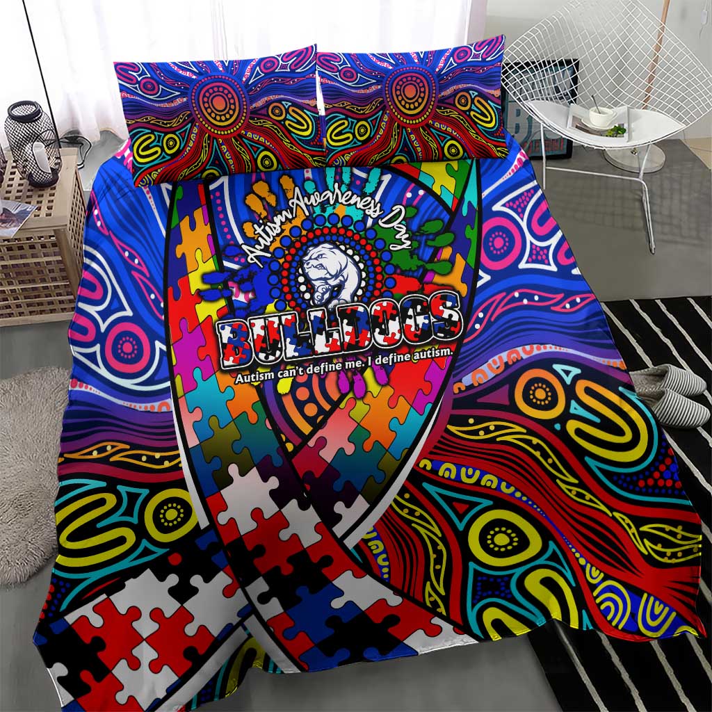 Autism Awareness Australia Western Bulldogs Bedding Set Aboriginal Indigenous Art