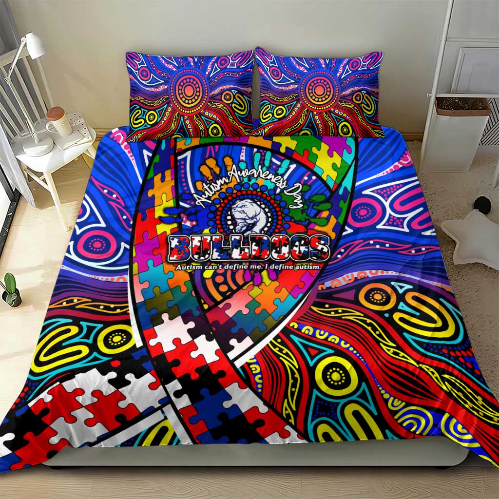 Autism Awareness Australia Western Bulldogs Bedding Set Aboriginal Indigenous Art