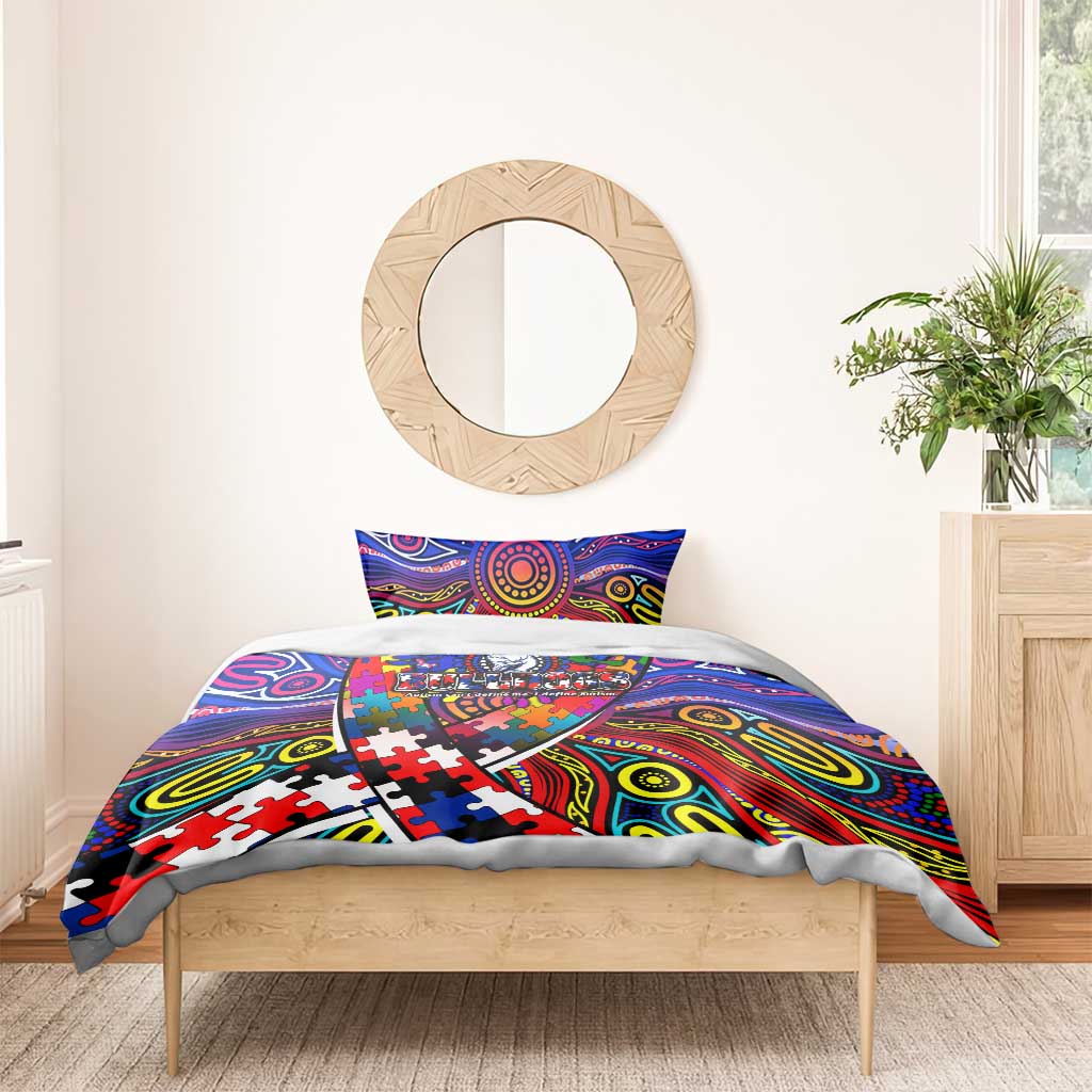 Autism Awareness Australia Western Bulldogs Bedding Set Aboriginal Indigenous Art