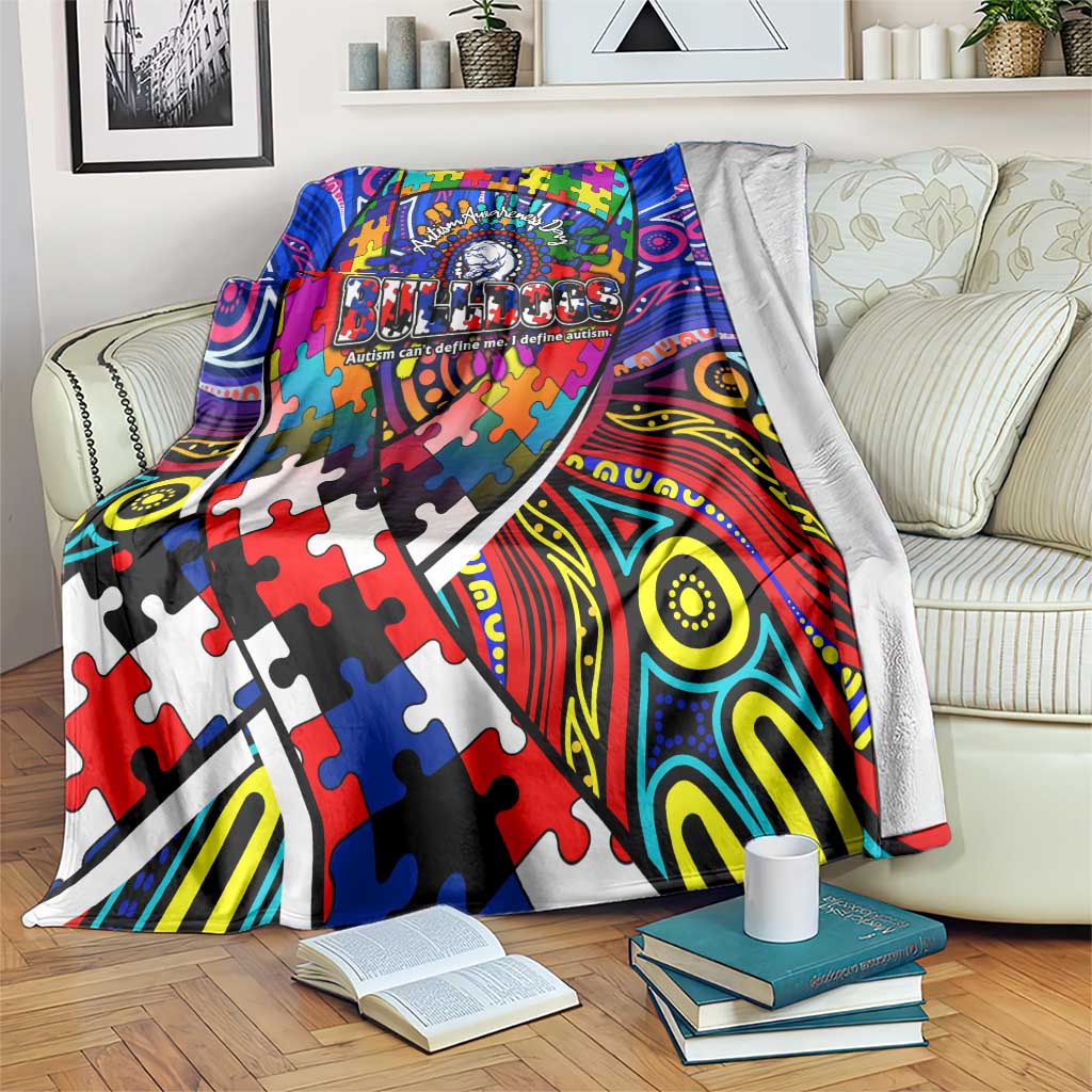 Autism Awareness Australia Western Bulldogs Blanket Aboriginal Indigenous Art