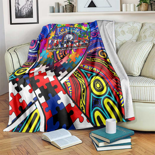 Autism Awareness Australia Western Bulldogs Blanket Aboriginal Indigenous Art
