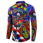 Autism Awareness Australia Western Bulldogs Button Sweatshirt Aboriginal Indigenous Art