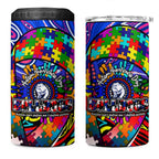 Autism Awareness Australia Western Bulldogs 4 in 1 Can Cooler Tumbler Aboriginal Indigenous Art