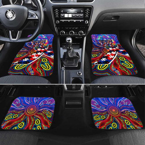 Autism Awareness Australia Western Bulldogs Car Mats Aboriginal Indigenous Art