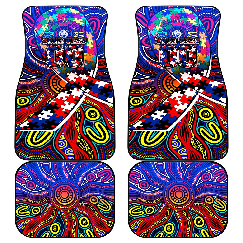 Autism Awareness Australia Western Bulldogs Car Mats Aboriginal Indigenous Art