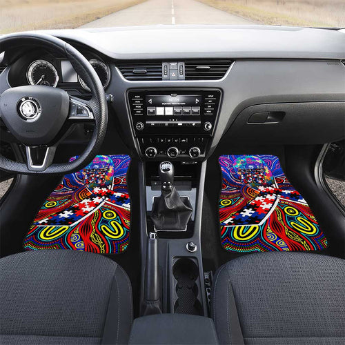 Autism Awareness Australia Western Bulldogs Car Mats Aboriginal Indigenous Art