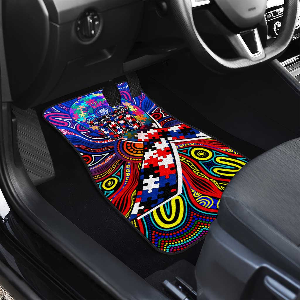 Autism Awareness Australia Western Bulldogs Car Mats Aboriginal Indigenous Art
