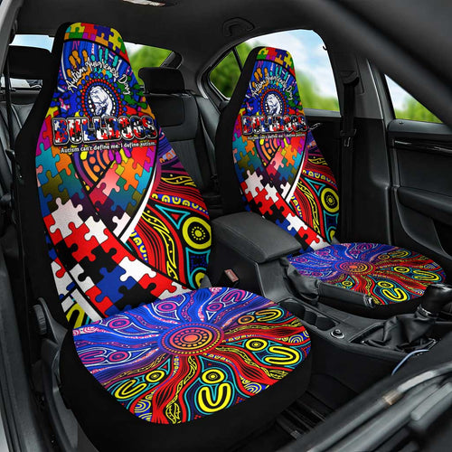 Autism Awareness Australia Western Bulldogs Car Seat Cover Aboriginal Indigenous Art