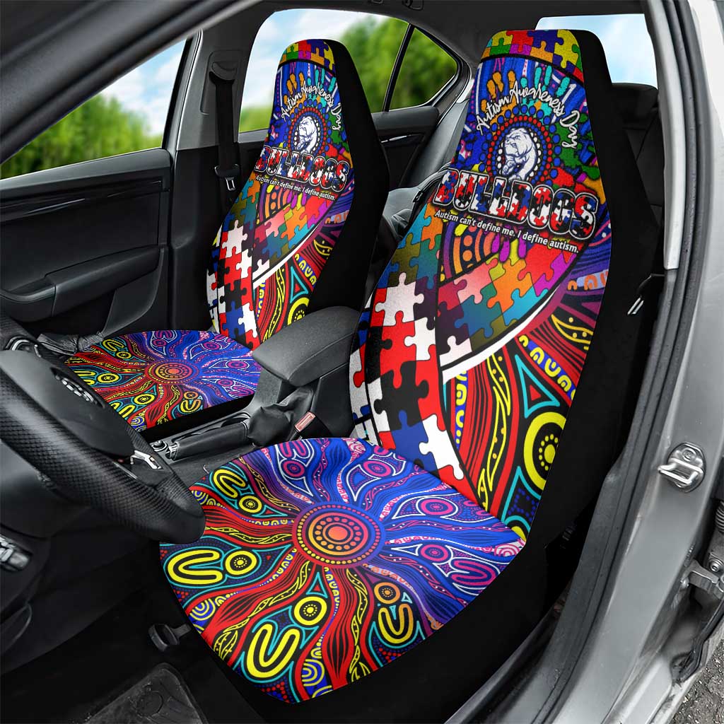 Autism Awareness Australia Western Bulldogs Car Seat Cover Aboriginal Indigenous Art