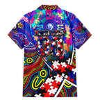Autism Awareness Australia Western Bulldogs Family Matching Mermaid Dress and Hawaiian Shirt Aboriginal Indigenous Art