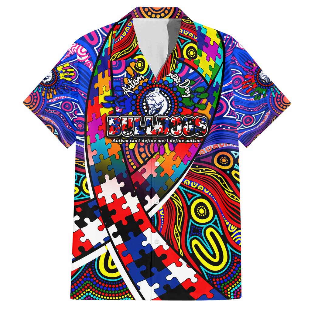 Autism Awareness Australia Western Bulldogs Family Matching Tank Maxi Dress and Hawaiian Shirt Aboriginal Indigenous Art