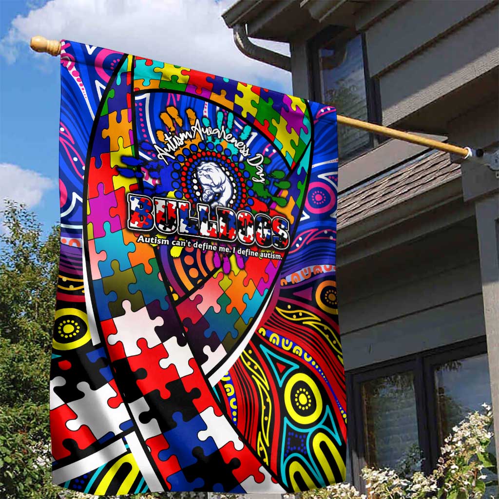 Autism Awareness Australia Western Bulldogs Garden Flag Aboriginal Indigenous Art