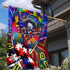 Autism Awareness Australia Western Bulldogs Garden Flag Aboriginal Indigenous Art