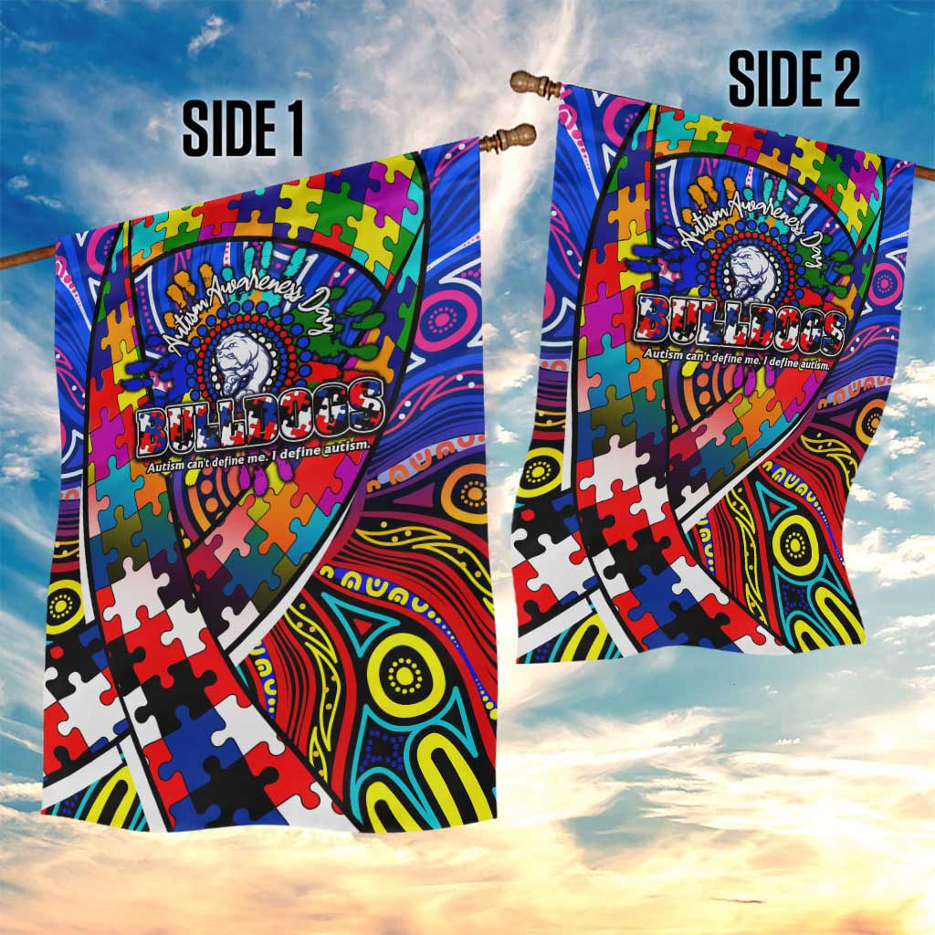 Autism Awareness Australia Western Bulldogs Garden Flag Aboriginal Indigenous Art