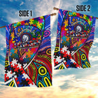Autism Awareness Australia Western Bulldogs Garden Flag Aboriginal Indigenous Art